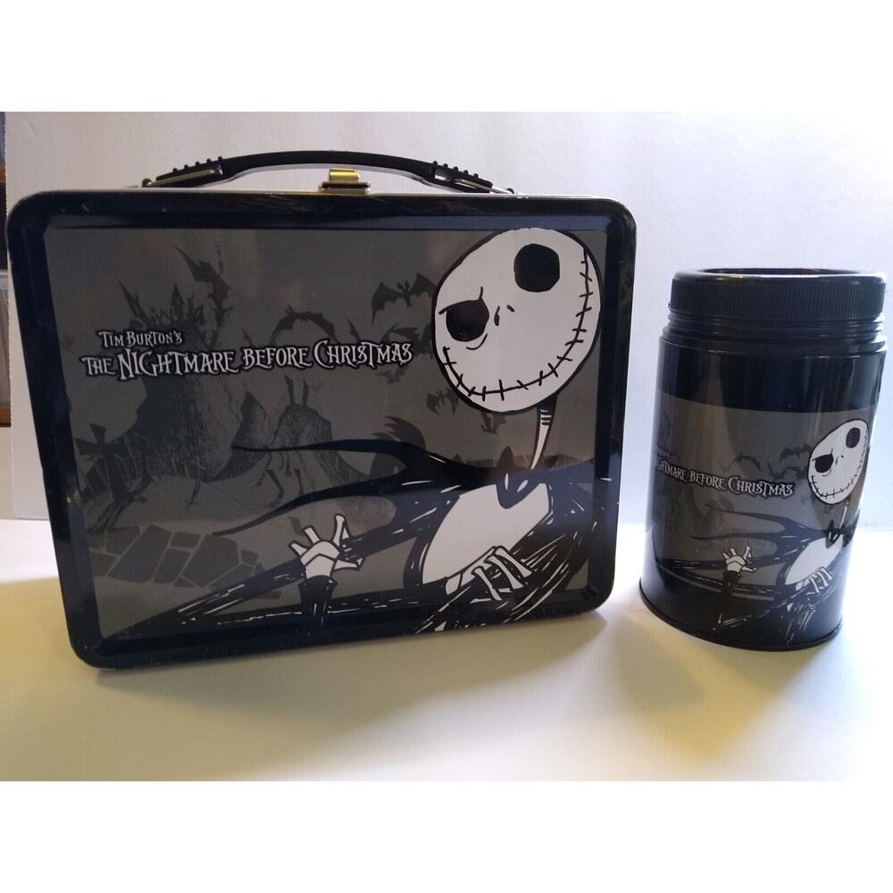 The Nightmare Before Christmas Halloween Lunchbox Jack Skeleton Black White Neca